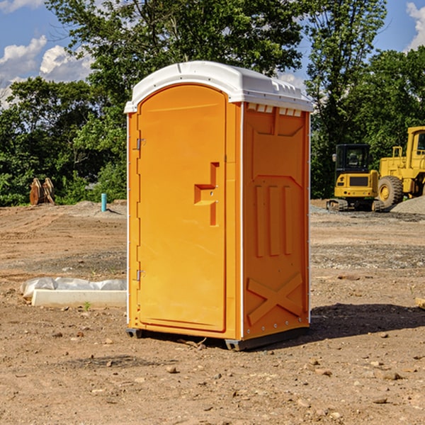 how often are the portable toilets cleaned and serviced during a rental period in Lenox